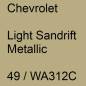 Preview: Chevrolet, Light Sandrift Metallic, 49 / WA312C.